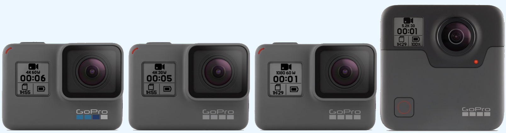 GoPro HERO6, HERO5, HERO and FUSION cameras