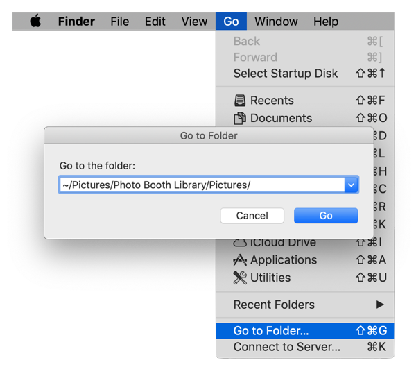 Find your lost Photo Booth files with Finder